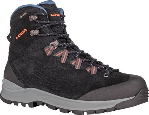LOWA Explorer II GTX Mid Damen-Wanderschuhe, Schwarz/Mandarine, Größe 6 - Neu