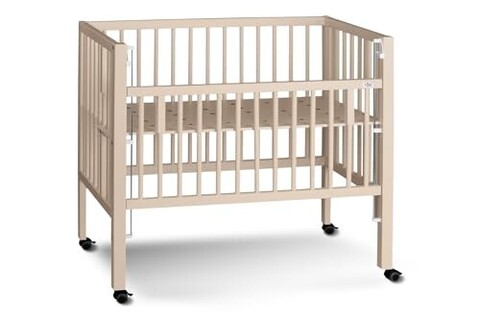 tiSsi® Beistellbett Maxi Boxspring seiden-beige – Babybett aus Buche - Gut