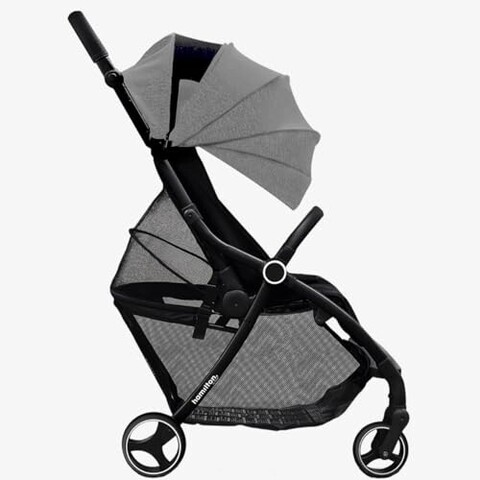 Hamilton by yoop Kinderwagen XL hellgrau – Faltbar, Komfort, UPF 50+ - Gut