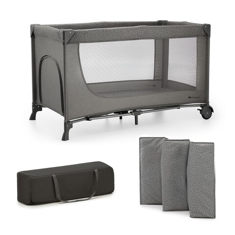 Kinderkraft Reisebett JOY 2 2in1 Dark Grey – Faltbares Babybett - Sehr gut