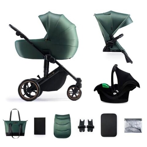 Kinderkraft Prime 2 3in1 Mink Pro Dark Green – Kinderwagen-Set - Sehr gut