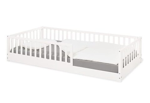 Pinolino Bodenbett Evi 90x200 cm weiß lackiert – Kinderbett aus Buche - Gut