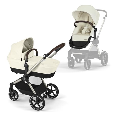 Cybex GOLD Kinderwagen EOS Lux Seashell Beige – 2-in-1 Kombikinderwagen - Neu
