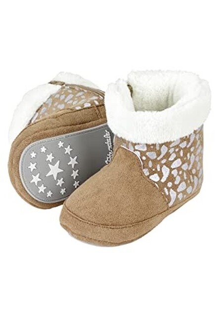 Sterntaler Babystiefel Silberprint braun melange – warme Babyschuhe - Neu