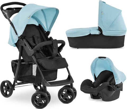 Hauck 3in1 Kinderwagen-Set Shopper blau
