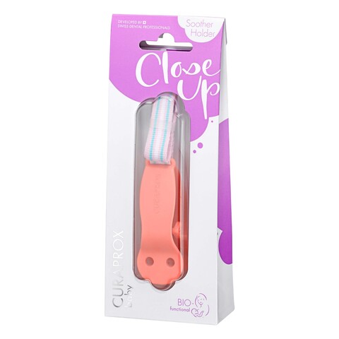 CURAPROX Baby Schnullerhalter Orange – Sicherer Halt für Schnuller - Neu