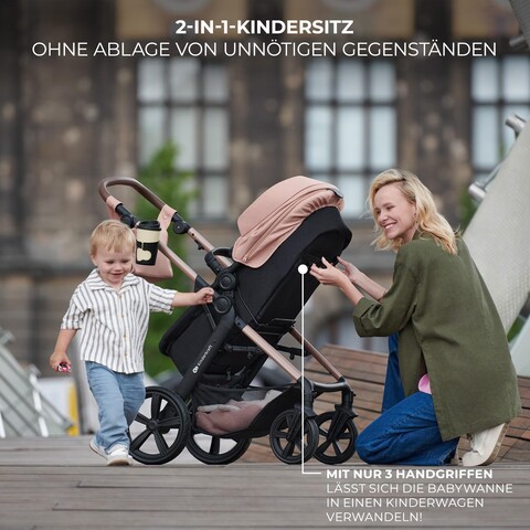 Kinderkraft Kombikinderwagen 3in1 MOOV2 Grey