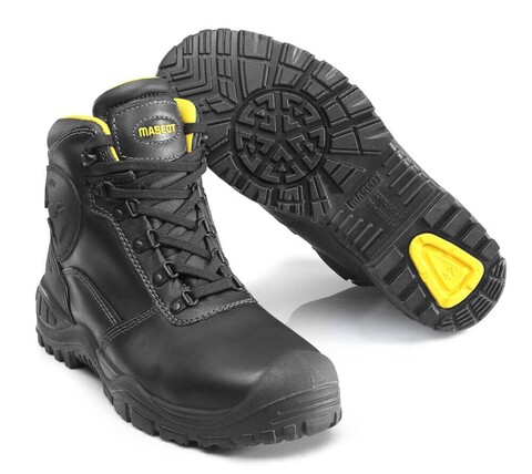 Mascot Batura Plus S3 Sicherheitsstiefel – Schwarz/Gelb, Größe 45 - Neu