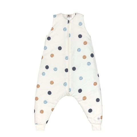 LÄSSIG Schlafoverall Smile Milky Weiß – Bio-Baumwolle, 2,5 TOG - Neu