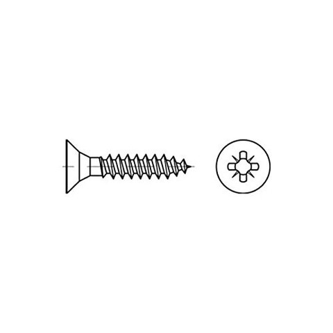 Reyher Spanplattenschrauben 3x45 mm Senkkopf PZ verzinkt - Neu