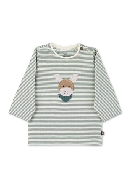 Sterntaler GOTS Langarm-Shirt gestreift grün – Bio-Baumwolle Babyshirt