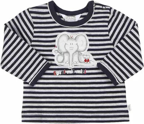 KANZ Jungen Langarmshirt, gestreift, mehrfarbig