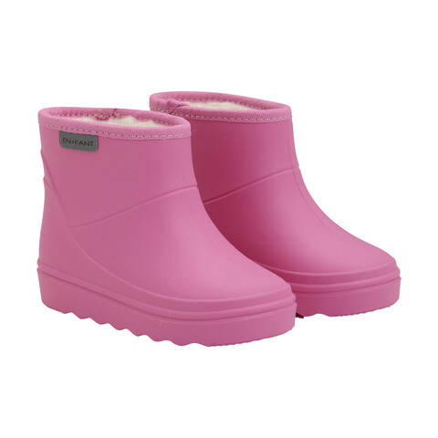 EN FANT Thermo Gummistiefel kurz Carmine Rose – warme Kinderstiefel