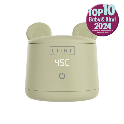 LIINI® 2.0 Flaschenwärmer olive – Mobiler Babyflaschenwärmer mit Akku