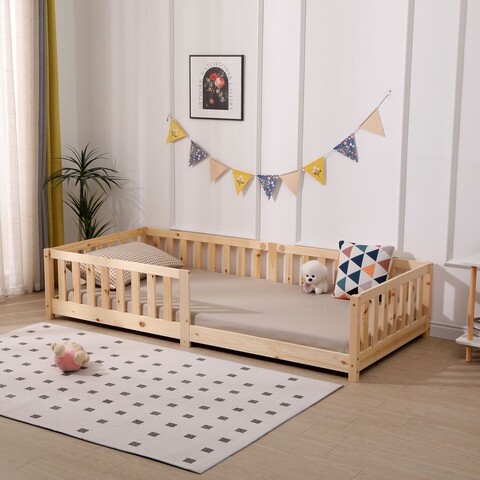 kindsgard Kinderbett godnat 60 x 120 cm weiß – Höhenverstellbar, Schlupfsprossen