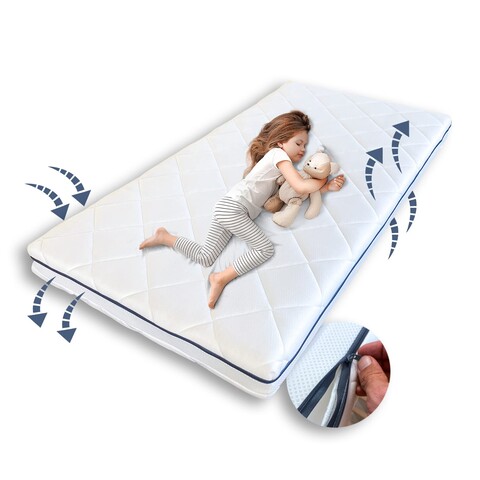 Kids Collective Kindermatratze AERO PLUS 90x200 cm – Atmungsaktiv, Aloe Vera-Bezug