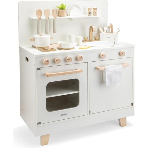 kindsgard Spielküche laekkermad small weiß – Holz-Kinderküche mit Zubehör