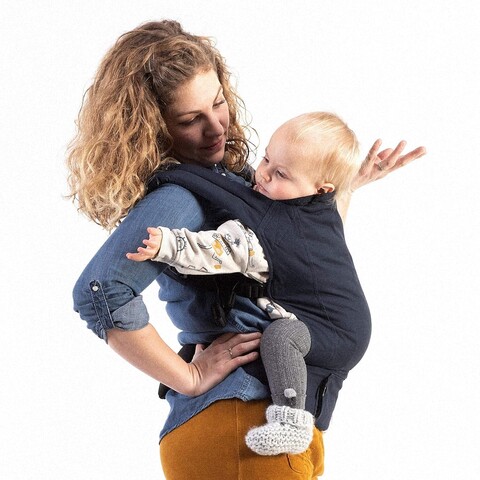 Boba Classic Babytrage Navy – Ergonomische Tragehilfe für Neugeborene und Kleinkinder