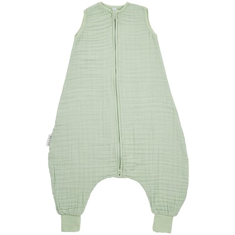 Meyco Schlafoverall Musselin Uni soft green – Baby Schlafsack