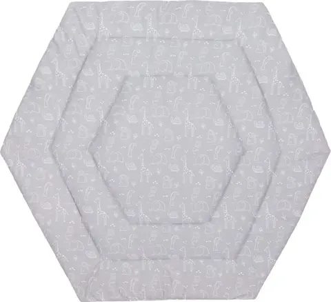 fillikid Laufstalleinlage 6-eck Jersey Circles Grey