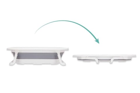 Fillikid Faltbadewanne Beluga mit integriertem Thermometer für Babys