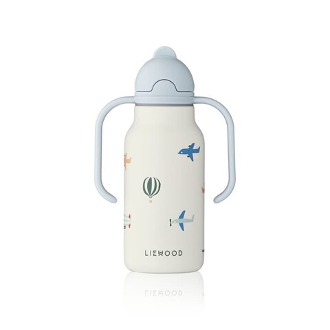 LIEWOOD Falk Trinkflasche 350ml Aviator/Ecru – Isolierte Kinder-Wasserflasche
