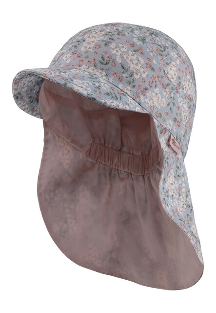 Sterntaler Schirmmütze mit Nackenschutz Millefleurs graublau - Neu