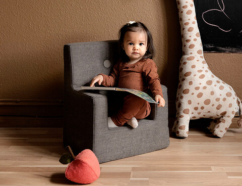 By KlipKlap KK Kids Chair XL – Kinderstuhl in Blau-Grau