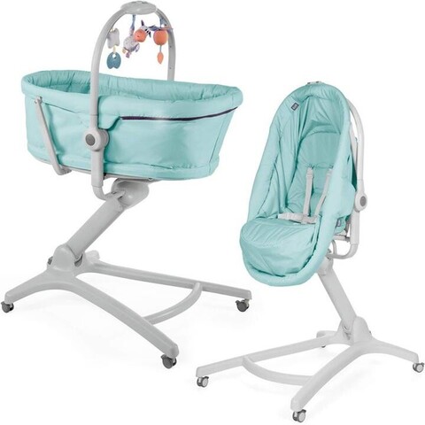 LIINI® Babywiege Cream – Handgehäkelter Moseskorb mit Musselin-Matratze