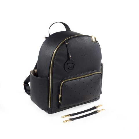 Pasito a Pasito Wickelrucksack London Schwarz mit Sternen – Stilvoller Babyrucksack