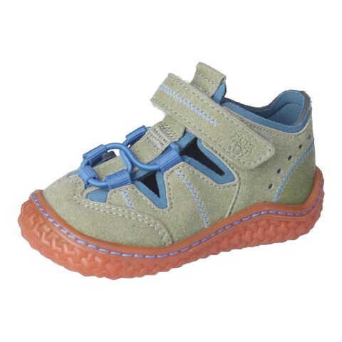 PEPINO Lauflernschuh Jerry eukalyptus/petrol (mittel) – Flexibler Barfußschuh für Babys