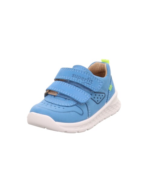 Superfit Halbschuh Breeze hellblau/gelb – Kinderschuhe aus Nubukleder