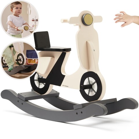 Kids Concept® Schaukel-Scooter hellbeige – Holzspielzeug für Kinder ab 18 Monaten