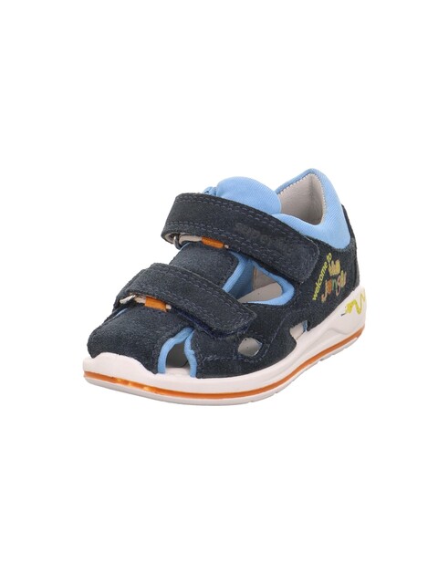 Superfit Boomerang Sandale für Jungen in Blau/Hellblau mit Klettverschluss