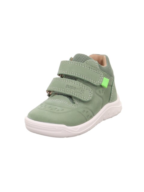 Superfit Halbschuh Whaley hellgrün – Weite W, Klettverschluss, Leder/Textil