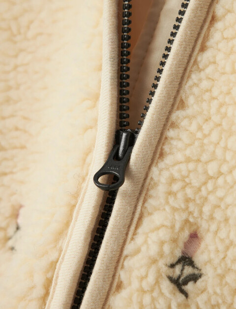 Lil'Atelier Sherpa Jacke Nbfnalo Bleached Sand – Baby Teddyfleece Jacke