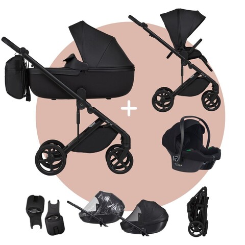 Anex Tragetasche für Kinderwagen Schwarz – Praktische Transporttasche
