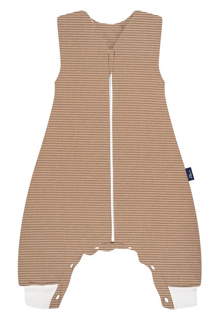 ALVI Schlafsack mit Beinen Starfish taupe/weiß – Bio-Baumwolle, TOG 2,5