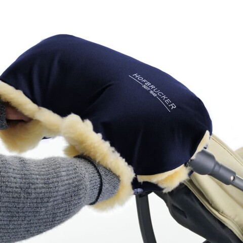 Odenwälder Daunen-Fußsack Exklusiv black – Kinderwagen-Zubehör für den Winter