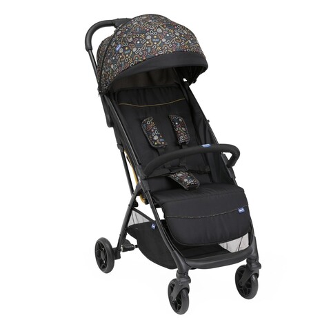 Chicco Glee Buggy Playful Black – Leichter Kinderwagen mit automatischem Faltmechanismus