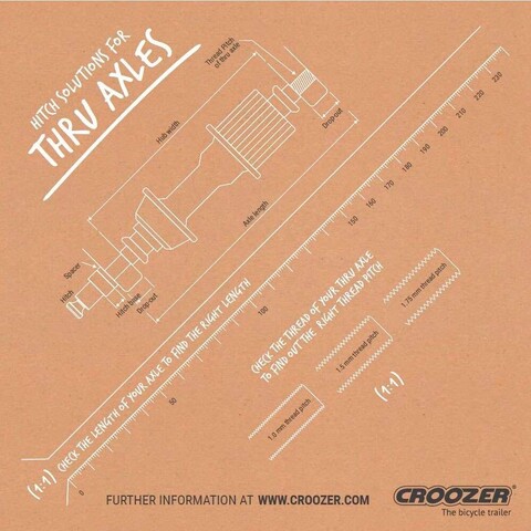 CROOZER Steckachsadapter 12-178-1.50 A – Fahrradanhänger Kupplung