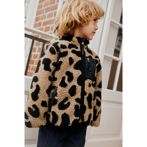 LIEWOOD Nolan Fleecejacke Mega Leo Mist – Kinderjacke aus recyceltem Polyester