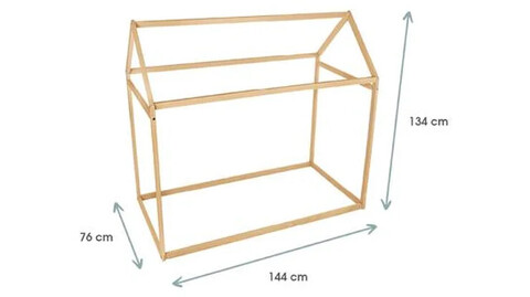 kindsgard Hausbett hjemly 70x140 cm weiß – Massivholz Kinderbett