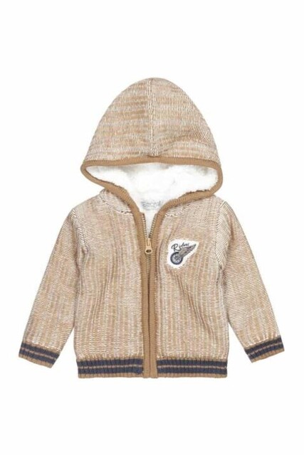 Kindsgard Strickjacke mit Kapuze Strikka Creme – Warme Babyjacke