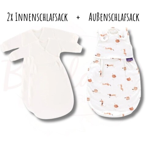 Träumeland Babyschlafsack 3er Pack Liebmich Moon rost