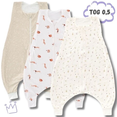 Träumeland Schlafanzug light TO GO Garden – Leichter Babyschlafsack mit Beinen