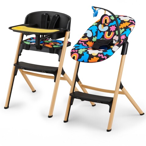 Kinderkraft Livy + Calmee Wippe Happy Shapes – Hochstuhl & Babywippe - Gut