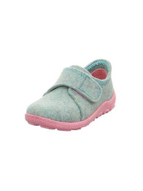 Superfit Hausschuh Happy hellgrün/rosa – Bequeme Kinderhausschuhe - Wie neu