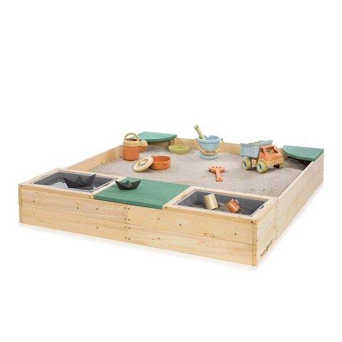 MUDDY BUDDY® Sandkasten Beach Rebel natur – Holzspielzeug für Kinder - Gut