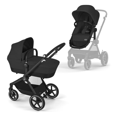 Cybex GOLD EOS Lux Moon Black – 2-in-1 Kinderwagen ab Geburt - Sehr gut